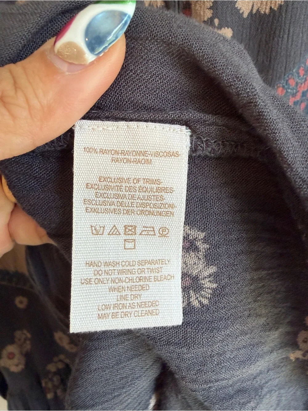 Free People Printed Rayon Gauze from Your Heart Midnight